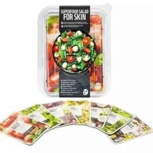 Superfood Salad Beauty Korean Facial Sheet Mask Set 7 Pack Daily Skin Care